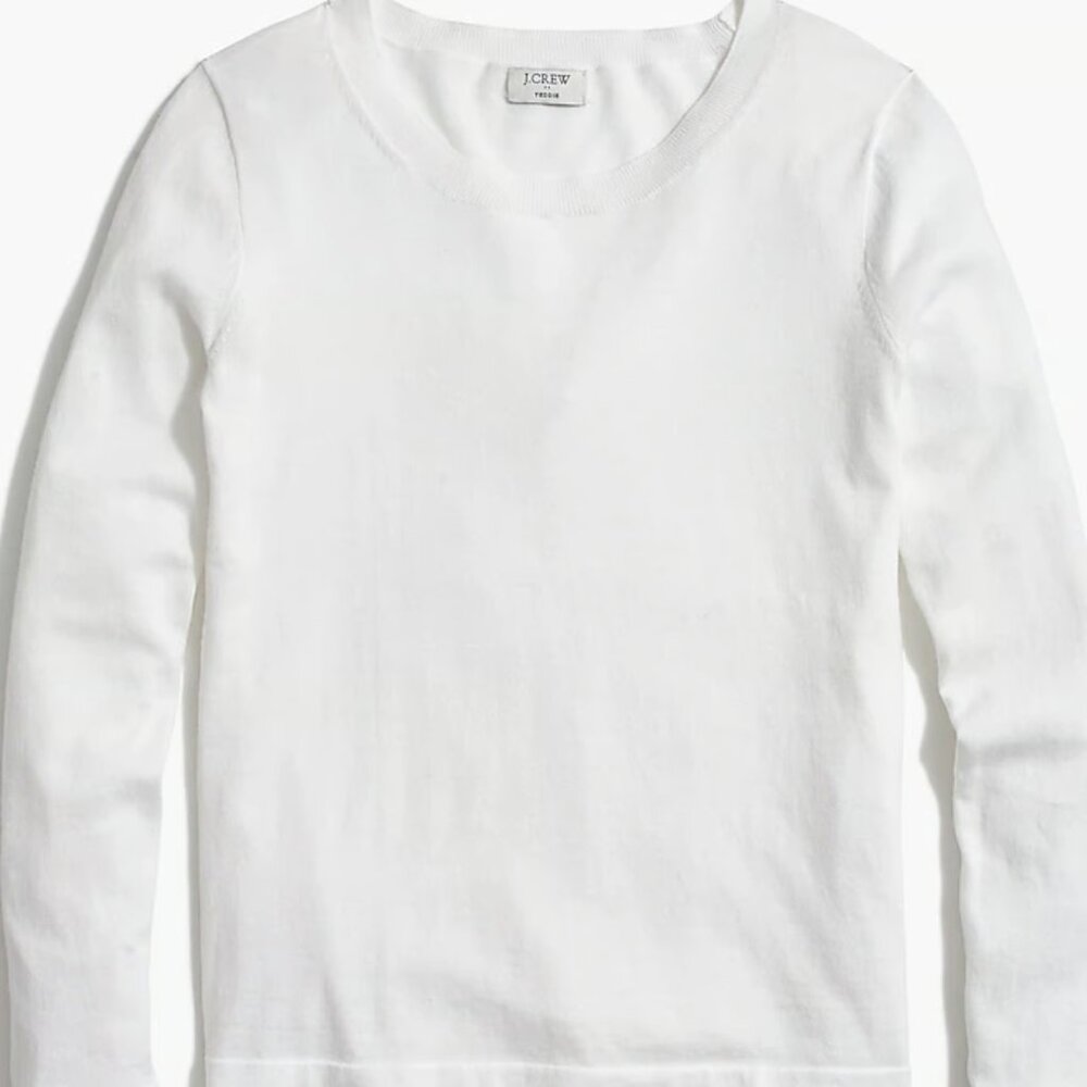 J. Crew White Cotton Teddie Sweater/NWT/XXL